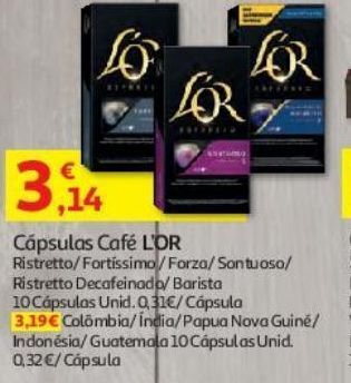Auchan Cápsulas café l'or promoção