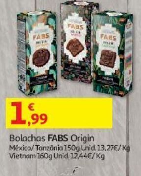 Auchan Bolachas fabs origin promoção