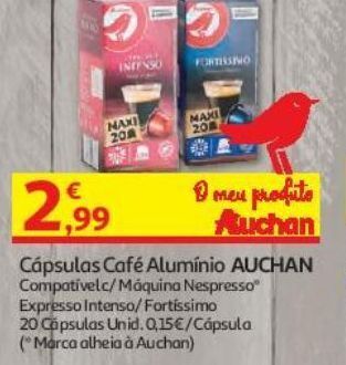 Auchan Cápsulas café auchan promoção