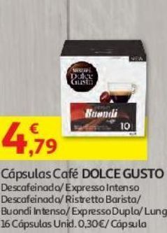 Auchan Cápsulas cafe dolce gusto promoção