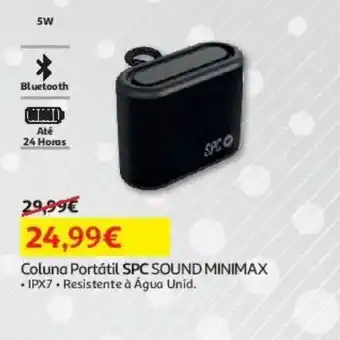 Auchan Coluna portátil spc sound minimax preta promoção