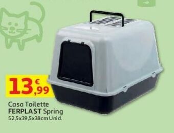 Auchan Casa toilette spring ferplast:52.5x39.5x38cm promoção