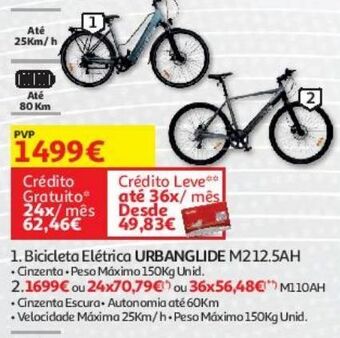 Auchan Bicicleta elétrica urbanglide promoção