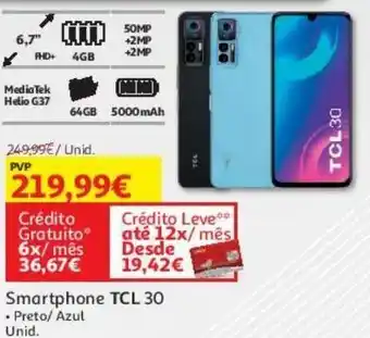Auchan Smartphone tcl 30 promoção