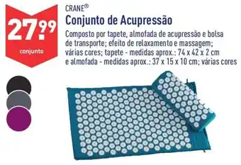 ALDI Crane Conjunto de Acupressão Composto por Tapete 74 x 42 x 2cm promoção