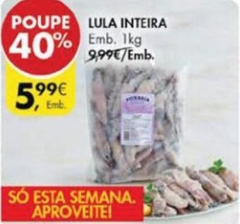Pingo Doce Lula Inteira 1kg promoção