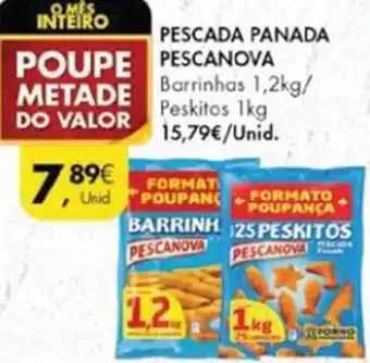 Pingo Doce Pescada Panada Pescanova Barrinhas 1,2kg/Peskitos 1kg promoção