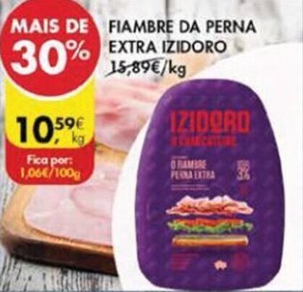 Pingo Doce Fiambre da Perna Extra Izidoro promoção