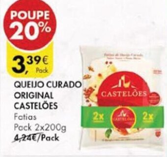 Pingo Doce Queijo Curado Original Castelões 2x200g promoção
