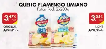 Pingo Doce Queijo Flamengo Limiano Light Pack 2 x 200g promoção