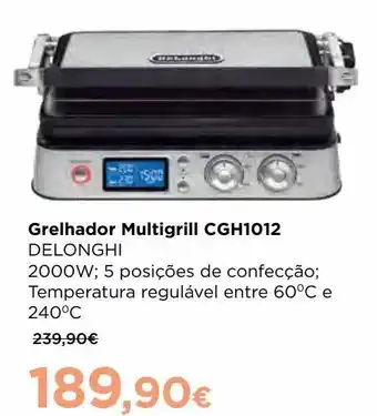 El Corte Inglés Grelhador delonghi promoção