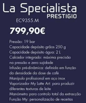 El Corte Inglés Cafeteira delonghi promoção