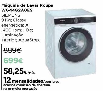 El Corte Inglés Máquina lavar roupa siemens promoção