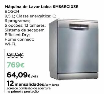 El Corte Inglés Lava louças bosch promoção