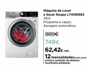 El Corte Inglés Lavadora e secadora aeg promoção