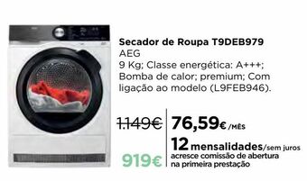 El Corte Inglés Secadora aeg promoção