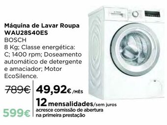 El Corte Inglés Máquina lavar roupa bosch promoção