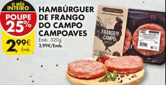 Pingo Doce Hambúrguer de Franco do Campo Campoaves 320g promoção