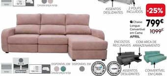 Conforama Chaise longue promoção