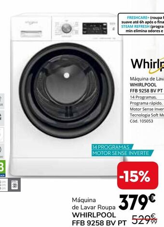 Conforama Máquina lavar roupa whirlpool promoção