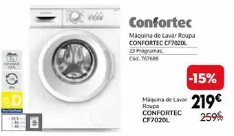 Conforama Máquina lavar roupa confortec promoção