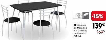 Conforama Conjunto de mesa e cadeiras promoção