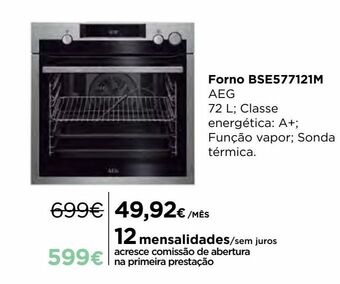 El Corte Inglés Forno aeg promoção