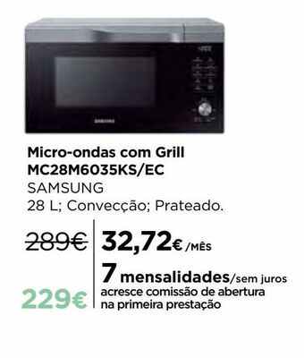 El Corte Inglés Microondas samsung promoção