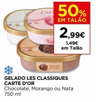 El Corte Inglés Gelados carte d'or promoção