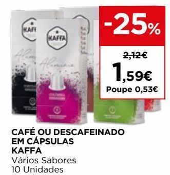 El Corte Inglés Cápsulas de café kaffa promoção