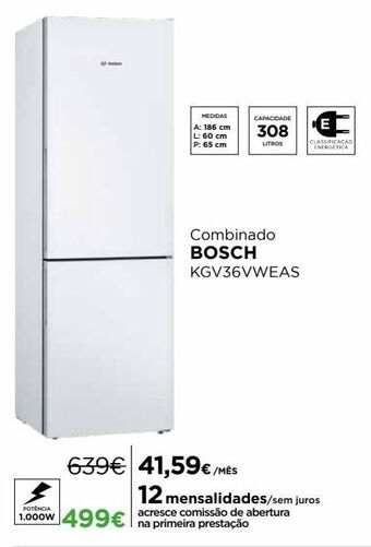 El Corte Inglés Frigorífico combinada bosch promoção