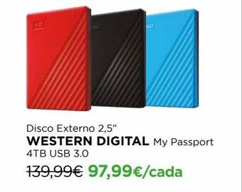 El Corte Inglés Disco externo promoção