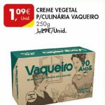 Pingo Doce Creme Vegetal P/Culinária Vaqueiro 250g promoção