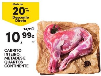 Cabrito Inteiro, Metades e Quartos Continente