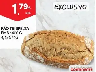 Continente Pão Trispelta 400g promoção