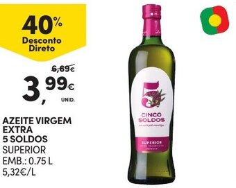 Azeite Virgem Extra 5 Soldos 0,75L