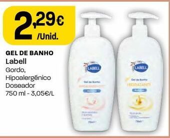 Intermarché Gel de banho labell promoção