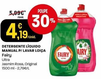 Intermarché Detergente líquido fairy promoção