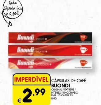 Meu Super Cápsulas de café buondi promoção