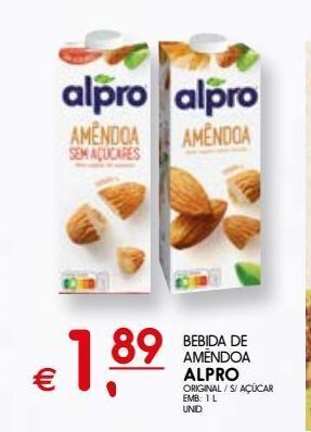 Meu Super Bebida de amêndoa alpro promoção