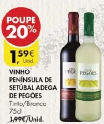 Pingo Doce Vinho Península de Setúbal Adega de Pegões 75cl promoção