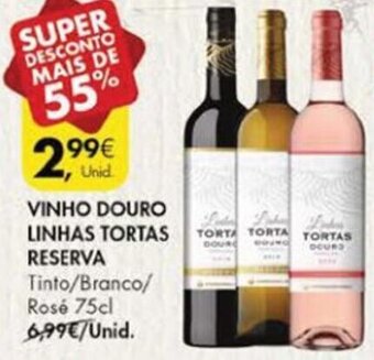 Pingo Doce Vinho Douro Linhas Tortas Reserva 75cl promoção