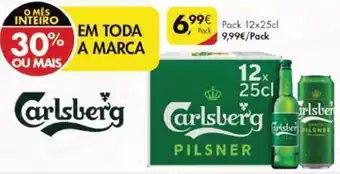 Pingo Doce Cerveja Carlsberg Pilsner 12 x 25cl promoção