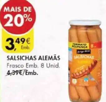 Pingo Doce Salsichas Alemãs Pingo Doce 8 unid. promoção