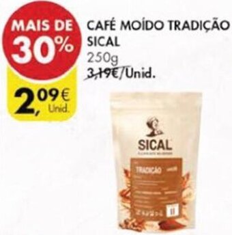 Pingo Doce Café Moído Tradição Sical 250g promoção