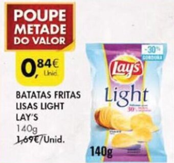 Pingo Doce Batatas Fritas Lisas Light Lay's 140g promoção