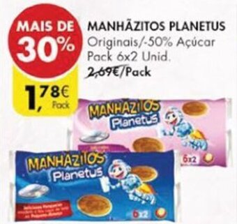 Pingo Doce Manhãzitos Planetus 6 x 2 unid. promoção