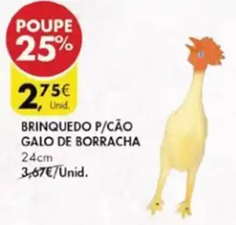 Pingo Doce Brinquedo p/Cão Galo de Borracha 24cm promoção