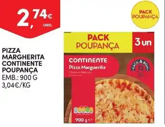 Continente Pizza Margherita Continente Poupança 900g promoção