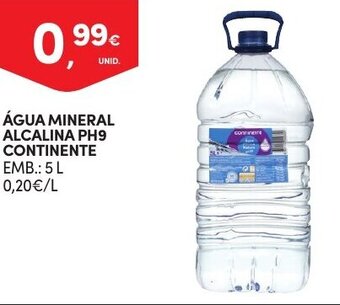 Continente Água Mineral Alcalina PH9 Continente 5L promoção